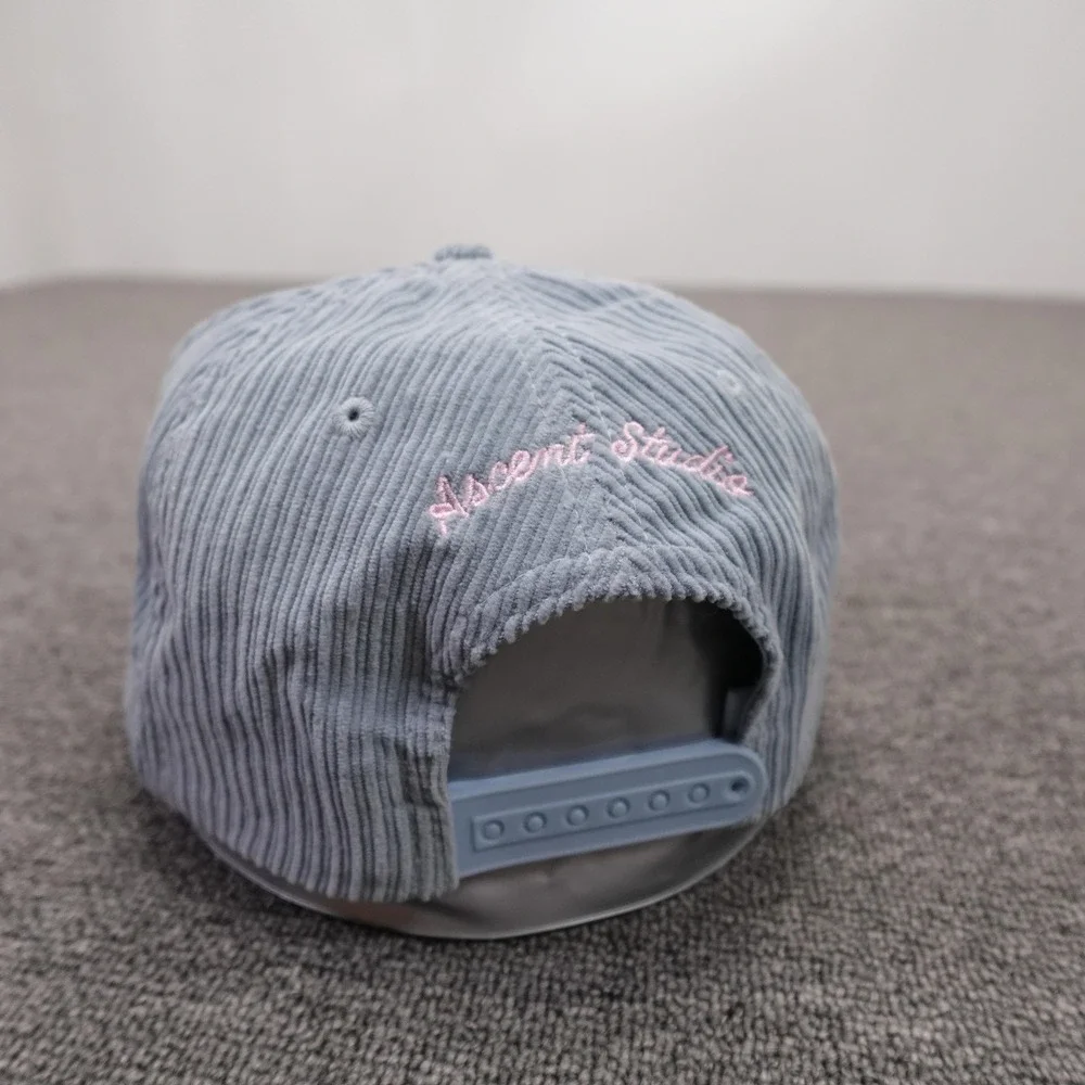 YOU KNOW. Hat Cap Snap Back Mens One Size Blue Corduroy Climbing Ascent Studio